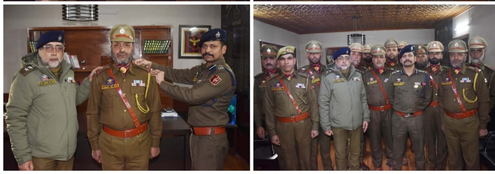 'SSP Budgam Confers Ranks on Newly Promoted Police Officers'